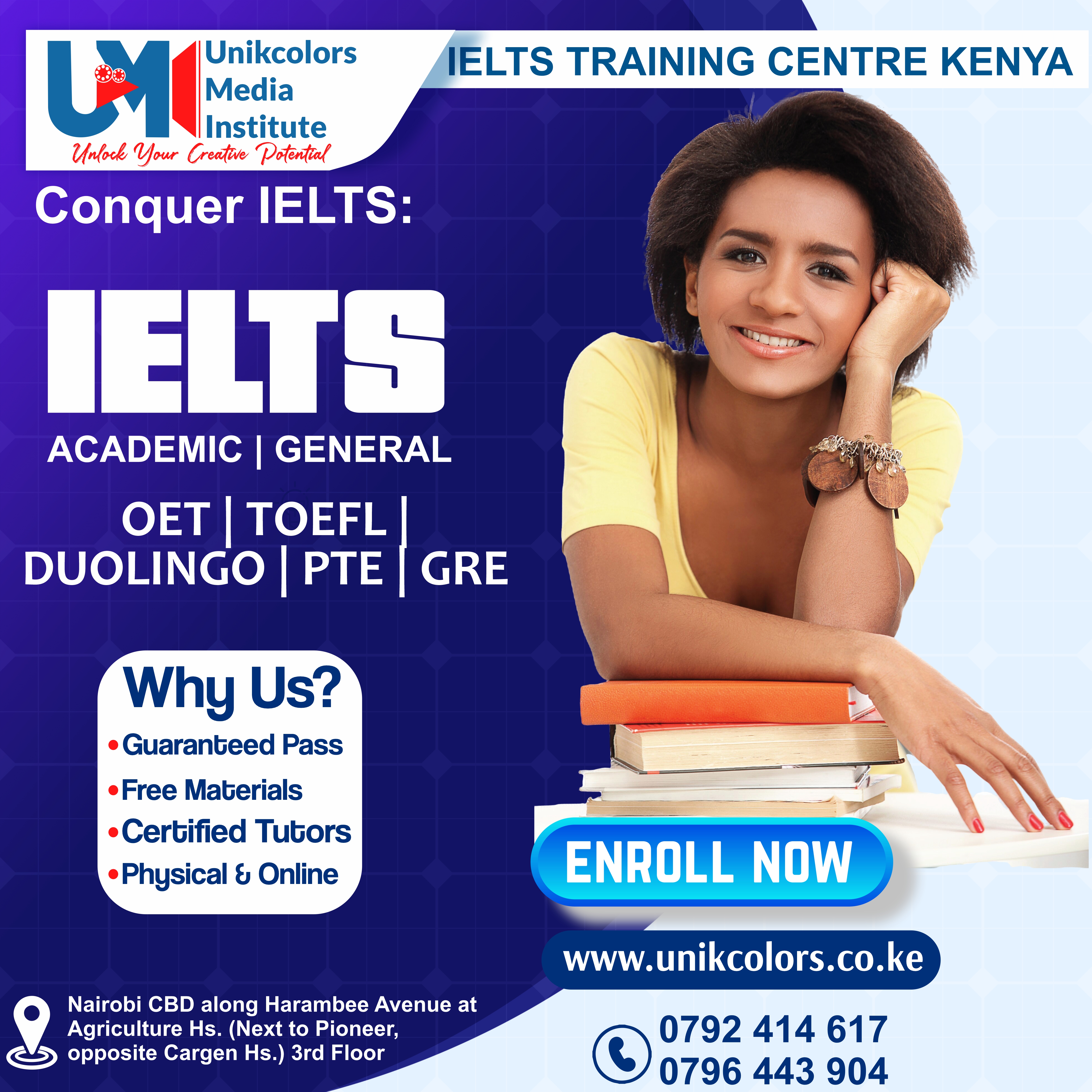 IELTS TRAINING CENTRE KENYA - IELTS PREPARATION | OET | TOEFL | PTE | GRE | DUOLINGO